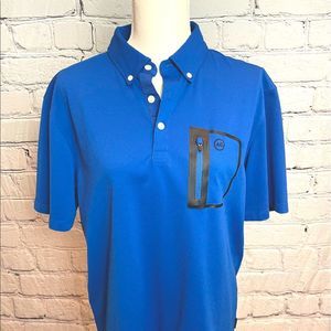 AG Adriano Goldschmied Blue Polo Shirt
